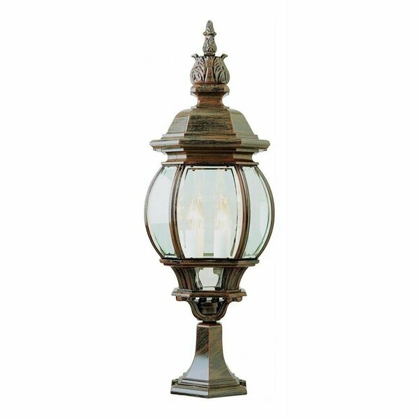 Trans Globe Four Light White Clear BeveLED Glass Pier Mount 4072 WH